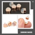 thumbnail image 2 of OULII 12Pcs Safety Earring Backs for Studs Rose Gold Bun Shaped Replacement, 2 of 8