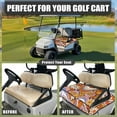 thumbnail image 4 of Renewold Golf Cart Seat Cover with Pockets Soft Breathable Quick Dry Golf Cart Towel Blanket Fits for EZGO Yamaha Club Cars and More 2 Person Seats, Hippie Flower Daisy Orange, 4 of 7