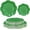 green paper plates, variant on 50 PCS Green Scalloped Paper Plates 25 x 7'' and 25 x 9'' Green Dessert Plates Disposable Dinner Plate for Wedding Baby Shower Birthday Party Scalloped Cake Plate