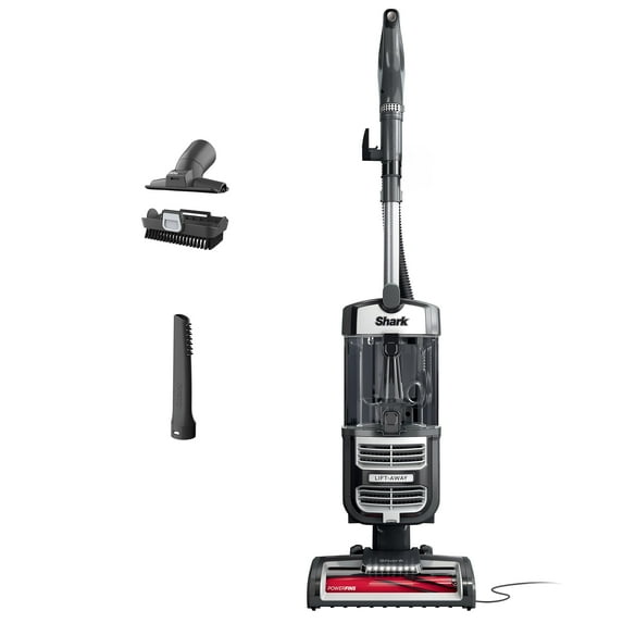 Restored Shark UV730 Navigator Lift-Away Upright Vacuum with PowerFins™ HairPro Self-Cleaning Brushroll, Anti-Allergen Complete Seal + HEPA, LED Headlights, Multi-Surface (Grey) (Refurbished)