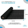 thumbnail image 3 of Super Geotextile Pro Grade 5oz Weed Barrier - Heavy Duty Landscape Fabric - Weed Block - 25 Year Fabric 6' x 100', 3 of 9