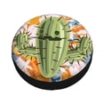 thumbnail image 3 of ZNDUO Green Prickly Cactus Pattern Spare Tire Cover, Universal Fit for Jeep Trailer RV SUV Camper Vehicle Waterproof Dust Tire Cover 15 inch, 3 of 8