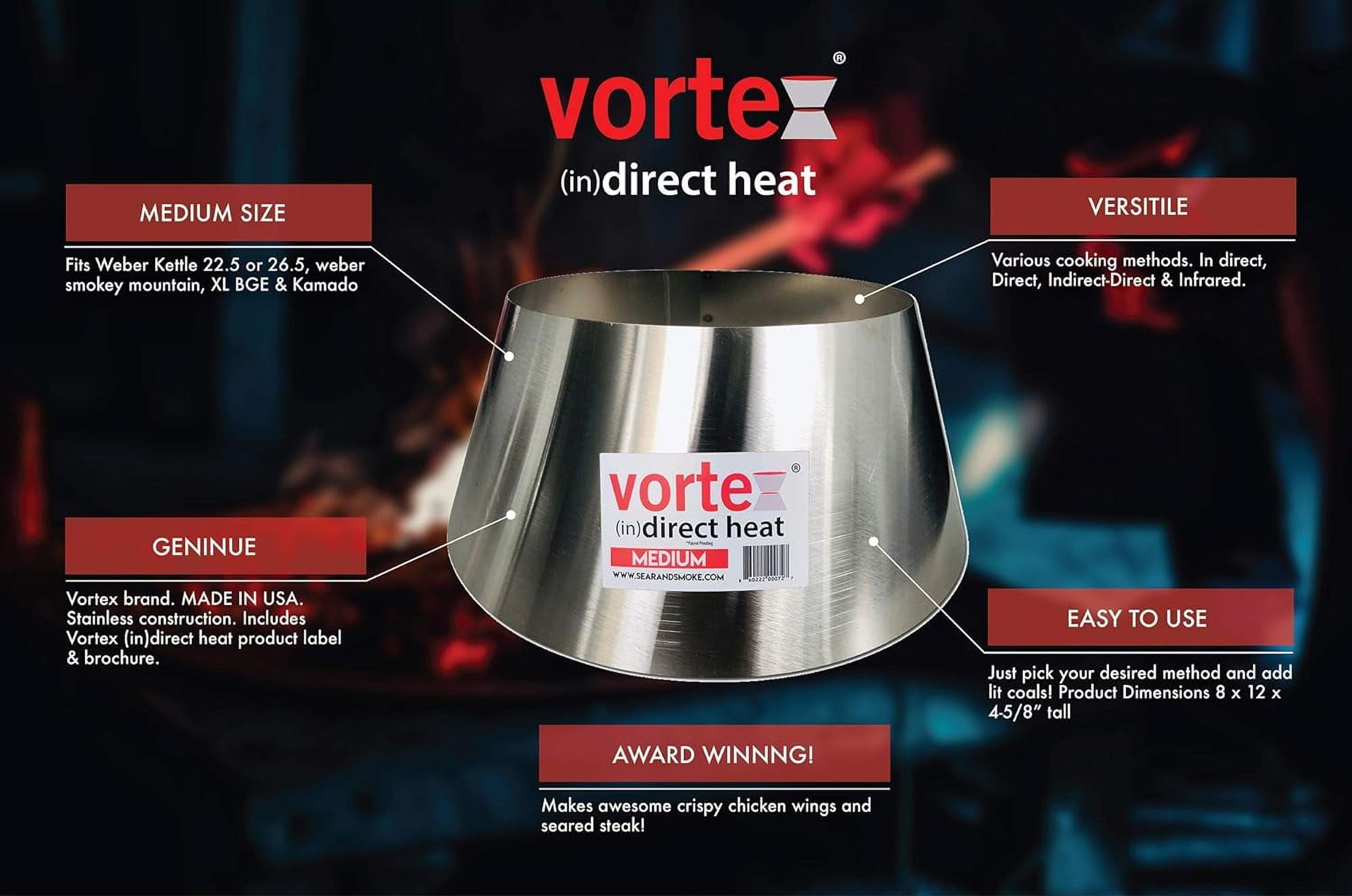 Vortex (in)direct heat Medium Stainless Steel Medium Size