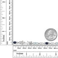 thumbnail image 6 of Gem Stone King 925 Sterling Silver Sky Blue Aquamarine and Blue Sapphire and Lab Grown Diamond Bracelet for Women | 4.23 Cttw | Gemstone March Birthstone | Oval 6X4MM | Length 7.25 inches, 6 of 6