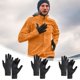 thumbnail image 1 of Guantes deportivos Poliéster Pantalla táctil Antideslizante Resistente al agua Resistente al viento Cálido Transpirable Ciclismo Correr Pesca Conducción Ajuste flexible | Paquete de 2 | Negro |, 1 of 7