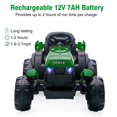 thumbnail image 3 of Eastvita 12V Ride on Car Ride on Toys Tractor w/Trailer Dual Motors Remote 6 Wheels Safety Belt LED Music, 3 of 7