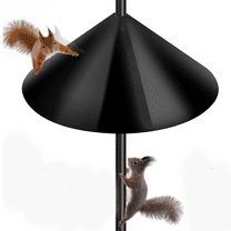 Hanging Squirrel Baffle for Bird Feeders, 18-Inch PVC Squirrel Shield, for Protecting Bird Feeder Poles, Hooks & Hangers (Black) Supports, Black