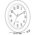 thumbnail image 4 of Set of 2 13.75 Inch Plastic Brown Round Silent, Non-Ticking Battery Operated Simple Modern Analog Wall Clock. Perfect for Office, Classroom, Living Room, Dining Room, Bed Room and Kitchen Wall Decor., 4 of 10