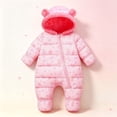 thumbnail image 2 of Ymyiu Baby Winter Suit Newborn Snow Suit Kids Winter Coat Toddler Snowsuit Boy Girl Puffer Jacket Outwear 0 3 Months(Light Pink, 0-3 Months), 2 of 9