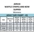 thumbnail image 7 of Women’s Waffle-Stripes & Bow Indoor Slippers – Plush Fleece Lined Slip-On House Shoes with Non-Slip Weather-Resistant Outsole, 7 of 7
