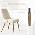 thumbnail image 3 of Kithkasa Upholstered Fabric Dining Chairs for Dining Room, Wood Legged, Set of 2, Cream, 3 of 6