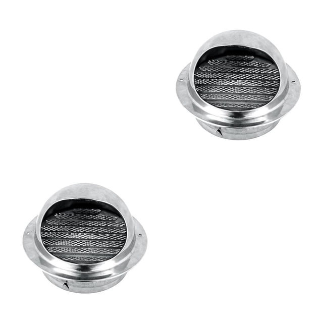 Speravity 304 Stainless Steel Air Vent Outlet Vent in Screen with Caps Built Mesh Hood 100 mm 2piezas