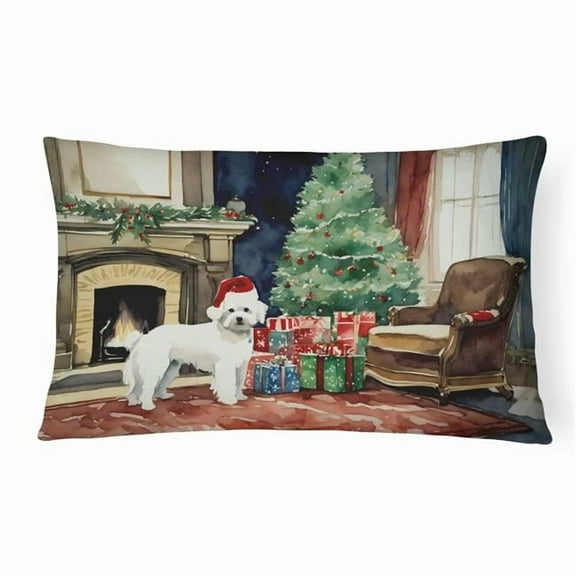 3 x 16 x 12 in. Maltese Cozy Christmas Throw Pillow