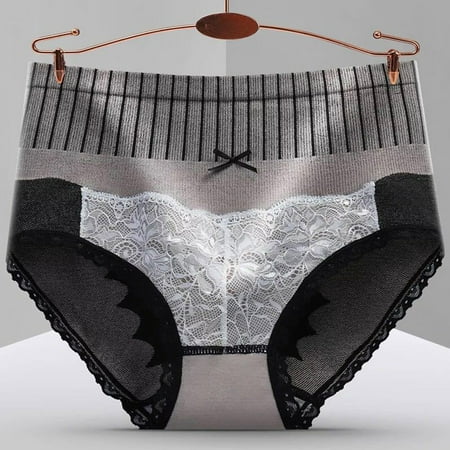 

KaLI_store Cotton Underwear For Women Women s High Waist Cotton Underwear Soft Brief Panties