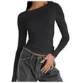 thumbnail image 1 of Cathalem Hauts pour Femmes Graphique Manches Courtes Hauts T-Shirt de Vacances, Noir G, 1 of 4
