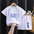 thumbnail image 3 of Summer Outfits For Boys Short Sleeved Running Suit Casual Quick Drying Clothes New Summer T Shirt Shorts Two Piece Set Outfit Set 2 Years-3 Years, 3 of 3