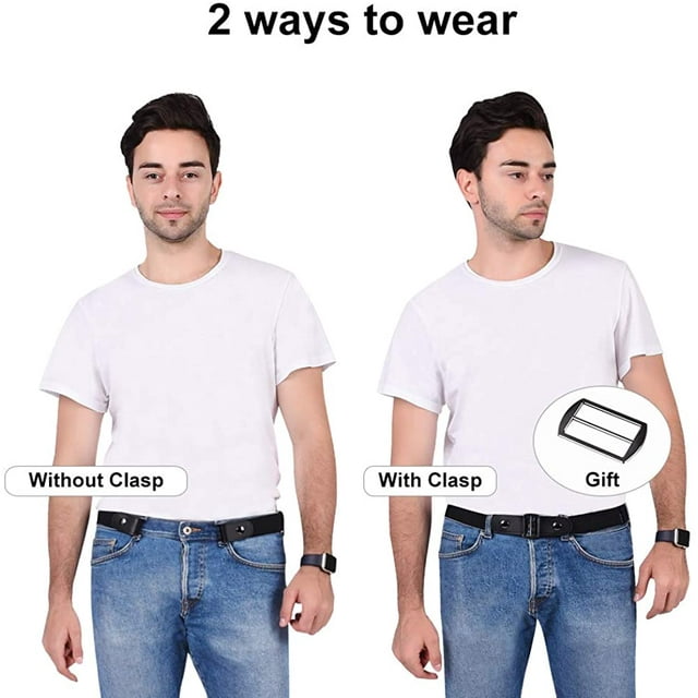 Ceinture Réglable pour Femmes, Ceintures pour Femmes Sans Boucle Ceinture de Taille, Ceinture Élastique Sans Boucle, Ceinture Extensible Sans Boucle Ceinture pour Jeans Pantalon Ceinture Extensible Ceinture Invisible pour Femmes Hommes