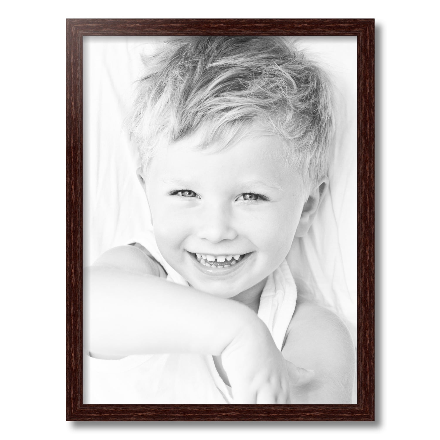 ArtToFrames 18x24 Inch Walnut Picture Frame, This Brown Wood Poster Frame is Great for Your Art or Photos, Comes with 060 Plexi Glass (4106)