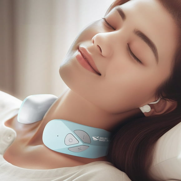 SuoKom Wireless Heating Electric Neck Massager, Intelligent Heating Neck Massager, 15 Stages Deep Tissue Massager