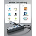 thumbnail image 2 of Duomigo USB-C Ethernet Adapter, 4-in-1 Gigabit RJ45 Network Hub with USB-C Thunderbolt 3 for MacBook Pro/Air, iPad Pro, and More, 2 of 7