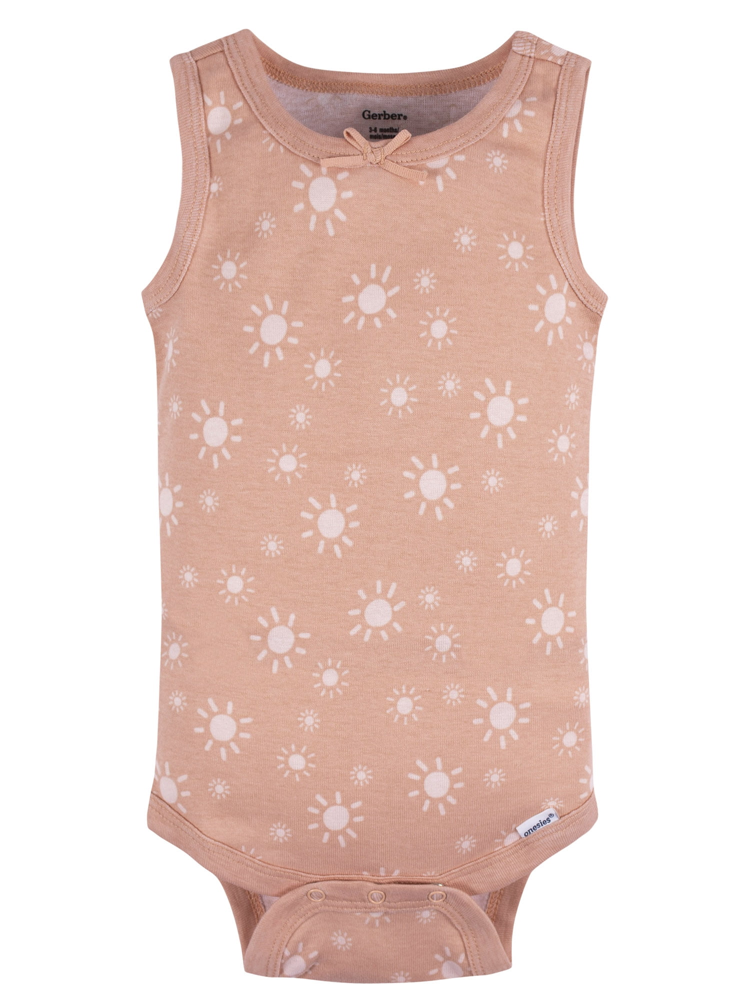 Gerber Baby Boys or Girls Casual Sleeveless Bodysuits, 5-Pack, Sizes 0/3 Months- 24 Months
