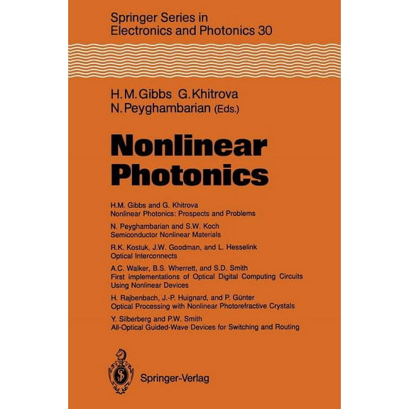 Springer Electronics and Photonics Nonlinear Photonics, Book 30, (Paperback)