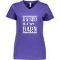 thumbnail image 3 of Inktastic RAISED in a BARN in White Women's V-Neck T-Shirt, 3 of 5