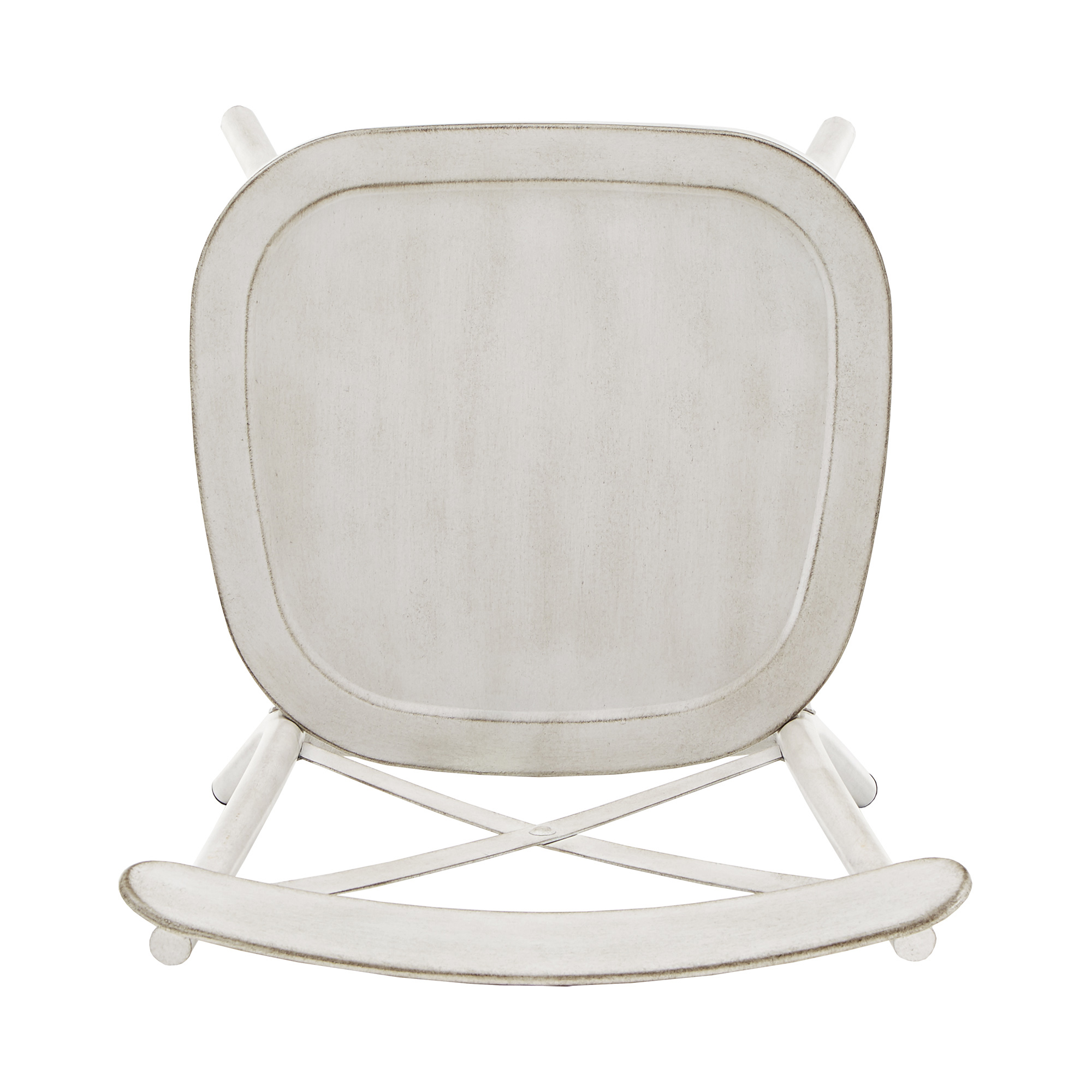 Weston Home Perry X-Back Metal Dining Chairs, Set of Two, Antique White