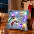 thumbnail image 5 of SLYNSHome Christmas Throw Pillow Cover with LED Lights,Light-up Winter Pillow Cases 18x18 inch Pillowcase Holiday Cushion Case for Couch Bed Sofa Decor, 5 of 7