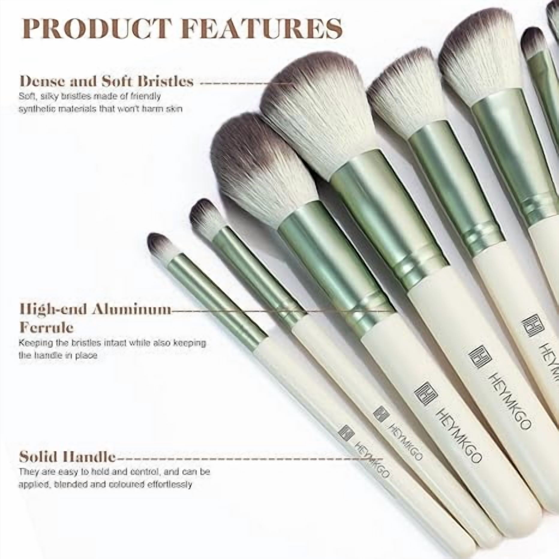 DUAIU 12-Piece Professional Makeup Brush Set with Pouch photo 2