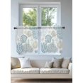 thumbnail image 4 of Light Blue Coastal Tier Curtains 36 Inch Length,Sheer Curtains for Bedroom Living Room Window Summer Beach Coral Shell Starfish Rod Pocket Drapes Kitchen Curtains Small Half Window 27.5"x36" 2 Panels, 4 of 6