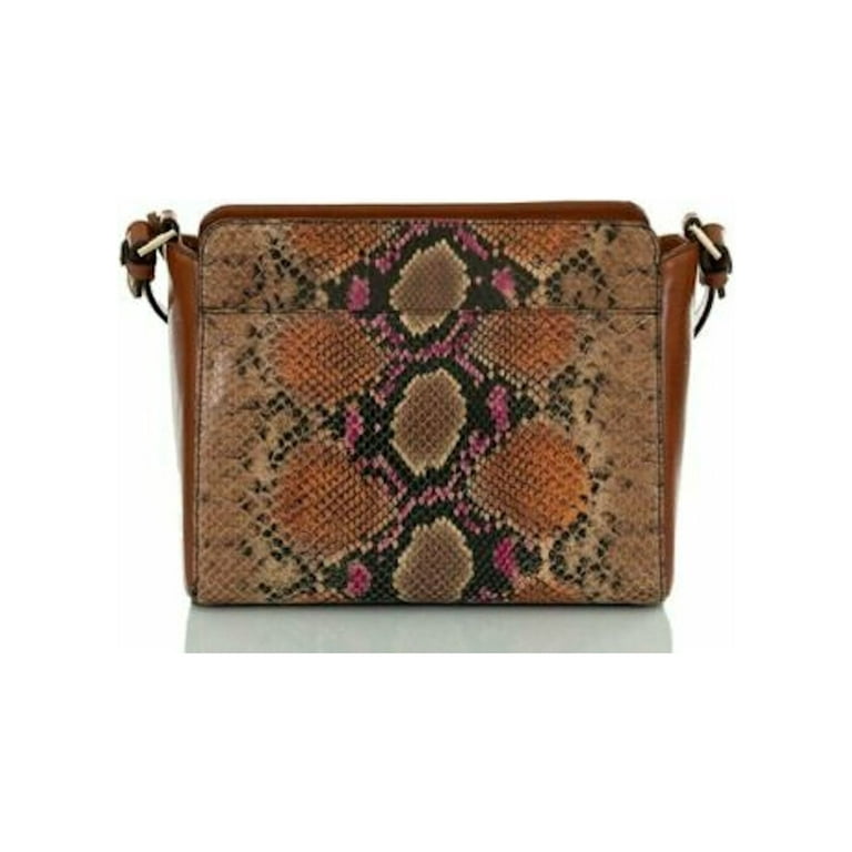 Brahmin Brown Carrie Crossbody Snake Print Leather Crossbody Handbag Purse Walmart