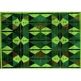 thumbnail image 1 of Ahgly Company Indoor Rectangle Oriental Green Modern Area Rugs, 2' x 4', 1 of 4
