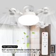 thumbnail image 4 of Luz De Ventilador De Techo, 10-100% De Brillo, Temperatura De 3 Colores, Control Remoto, Lámpara De Ventilador Pequeña Para Enchufe E26 E27 Para Cocina Y Dormitorio, 4 of 7