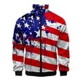 thumbnail image 2 of Chaqueta con estampado 3D de la bandera de EE. UU. vintage para hombre y mujer, sudadera de manga larga con rayas y estrellas estadounidenses, chaquetas de calle unisex con cremallera, ropa de abrigo, 2 of 5