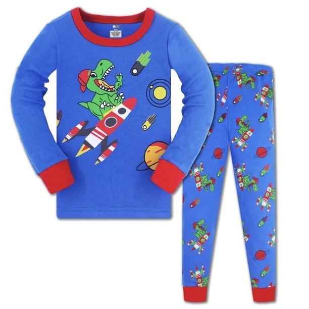 Conjuntos de Pijamas de dinosaurios para niños de 3 a 8 años, ropa de dormir para niños, Pijamas a rayas, Pijamas de animales para bebés