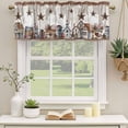 thumbnail image 2 of Farmhouse Curtain Valances for Windows, Kitchen Valance Window Treatments Panel 2 Pack, Western Texas Star American Country Berry Rod Pocket Short Curtains for Bathroom Bedroom 42 x 12 Inch, 2 of 8