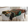thumbnail image 1 of Ambesonne Coffee Tablecloth Rectangular Table Cover, Photo Collage Relax Time, 60"x90", Multicolor, 1 of 3