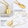 thumbnail image 5 of 14K Gold Plated Necklace for Women Square Cubic Zirconia Initial A Necklaces for Her Valentine's Day Christmas Birthdady Gift, 5 of 5