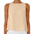 thumbnail image 7 of Diufon Womens Linen Crop Tank Tops Summer Beach Casual Shirts Sleeveless Loose Elegant Going Out Blouses, 7 of 7