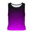thumbnail image 3 of Lzobxe Womens Tank Tops Summer Sleeveless Round-Neck Slim Fitted Side Ruched Basic Printed Tees,Sizes S-2XL, 3 of 4