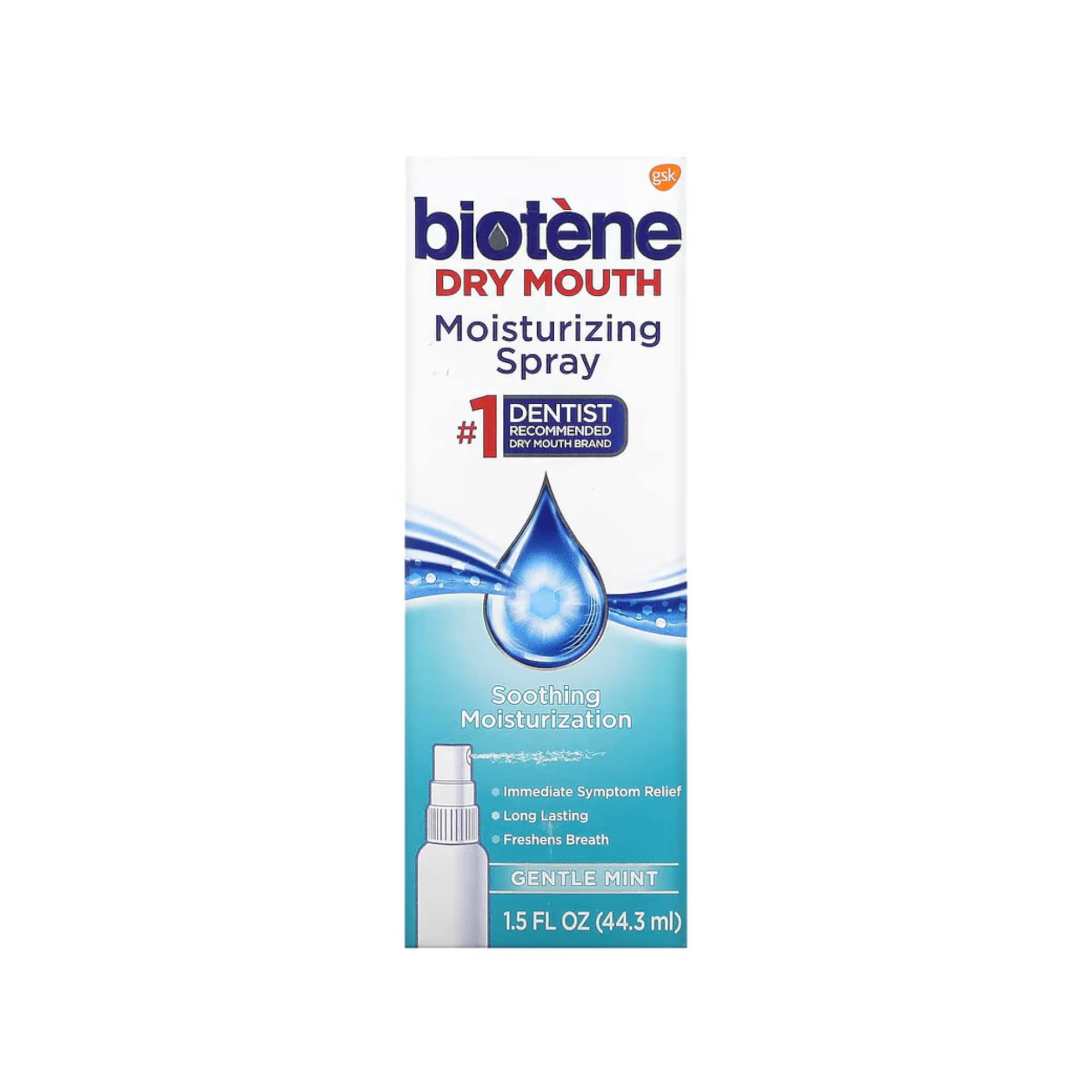 Biotene Moisturizing Gentle Mint Mouth Spray 1.5 Oz Pack Of 6.