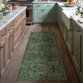 thumbnail image 6 of BERTHMEER 2'x6' Runner Rugs for Hallway Bathroom Bedroom Entryway Kitchen Dorm Non Slip Washable Green Vintage Oriental Traditional Distressed Runner Rugs, 6 of 7