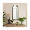 thumbnail image 6 of Luxen Home Natural Wood Metal Insert Window Wall Mirror, 6 of 6