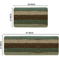 thumbnail image 3 of Green Retro Rustic Wood Texture Kitchen Mats Set of 2, Home Spring Summer Decor Kitchen Rugs for Floor - 17x29 and 17x47 Inch, 3 of 6