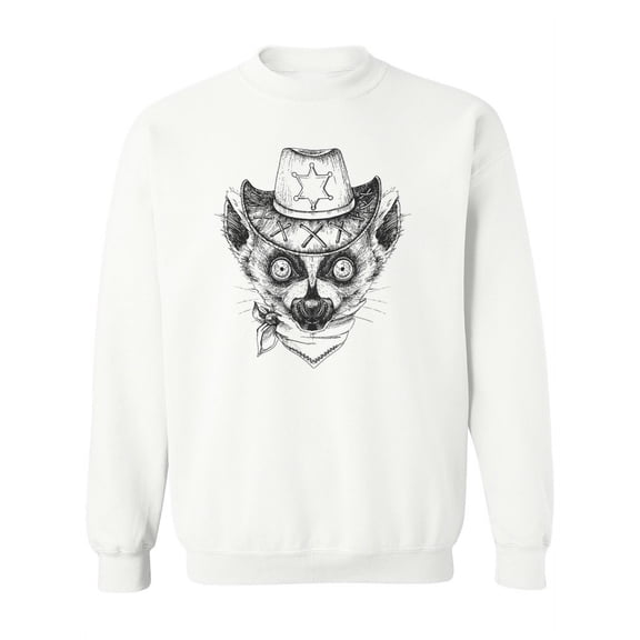 Hand Drawing Western Lemur. Sweatshirt Women -Image by Shutterstock, Female Medium
