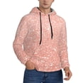 thumbnail image 2 of Lsque Rose Gold Glitter Pattern Casual Men's Hoodie,Hooded Sweatshirt with Kangaroo Pocket,Pullover Hoodie-X-Large, 2 of 7