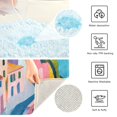 thumbnail image 3 of Yayeee Bath Rugs for Bathroom Floor Set of 2 Non Slip Fluffy Soft Absorbent Mat, Abstract Painting, 3 of 7