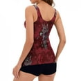 thumbnail image 3 of TopLLC Femmes Tankinis Fluides 2 Pcs avec Short Garçon, Hauts de Tankini à Col en V, Maillots de Bain, Maillots de Bain Modestes, Maillots de Bain Grande Taille pour Femmes, 3 of 4