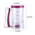 thumbnail image 1 of Tbest Pancake Batter Dispenser, Batter Dispenser Transparent + Purple For Waffle For Cookie, 1 of 8